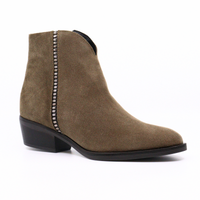 Delman Taupe Suede Women's Boots Ateliers    