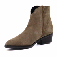 Delman Taupe Suede Women's Boots Ateliers    