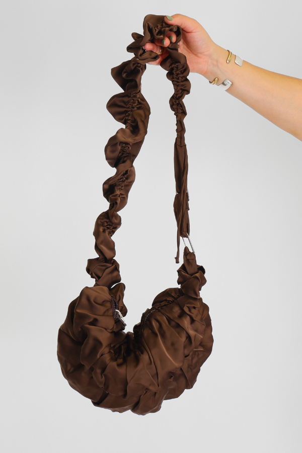 Ruffle Satin Crossbody Bag Gifts + Accessories Bags Esthé