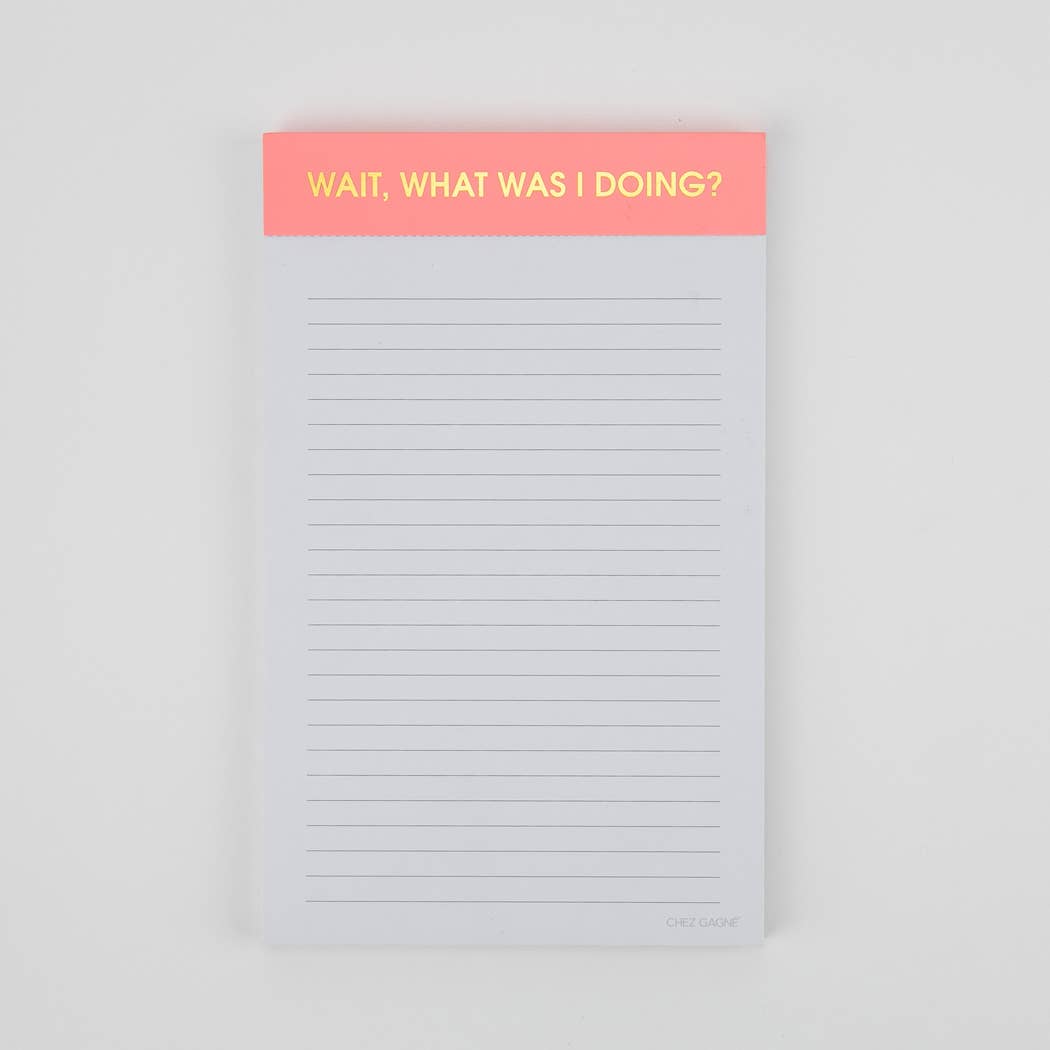 What Was I Doing? Notepad Coral Pink Gifts + Accessories Chez Gagné