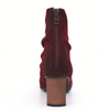 Women's heeled leather bootie HETTY BORDEAUX by ANTELOPE