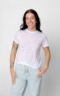 Mika Tee White Dot Women's Tops Bel Kazan