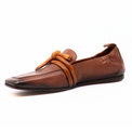 Double Band Flat Caramel Women's Shoes Flats I.N.K. Shoes    