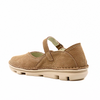 Women's leather Mary Jane shoe Misuri Taupe by ONFOOT