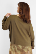 Pleated Rib Top Dark Olive Women's Tops Esthé