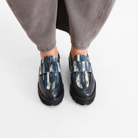 Combo Kid Loafer Navy Women's Shoes Loafers All Black