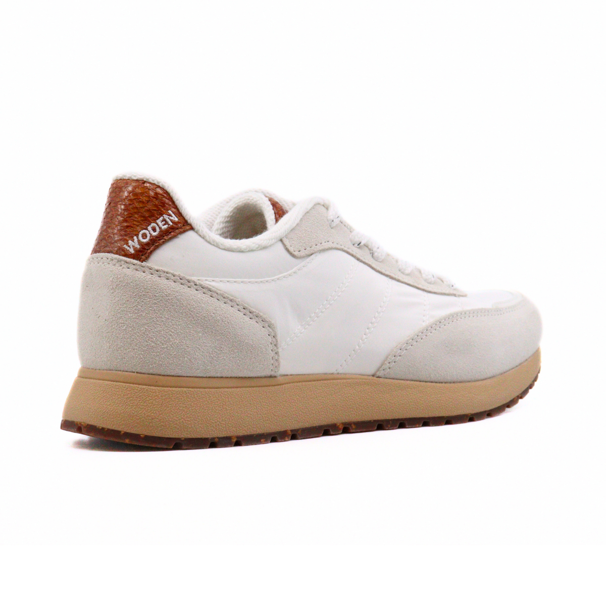 Nellie Vintage Blanc/Beige Women's Sneakers Woden    