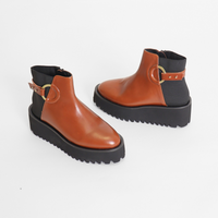Easy Fit Flatform Brown Women's Boots All Black