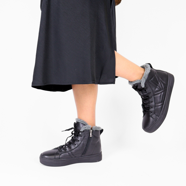 Vox Black Women's Sneakers Platforms Ateliers    