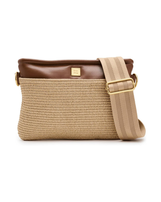 Yacht Bum Bag 2.0 Dune Raffia & Saddle Gifts + Accessories Bags Think Royln