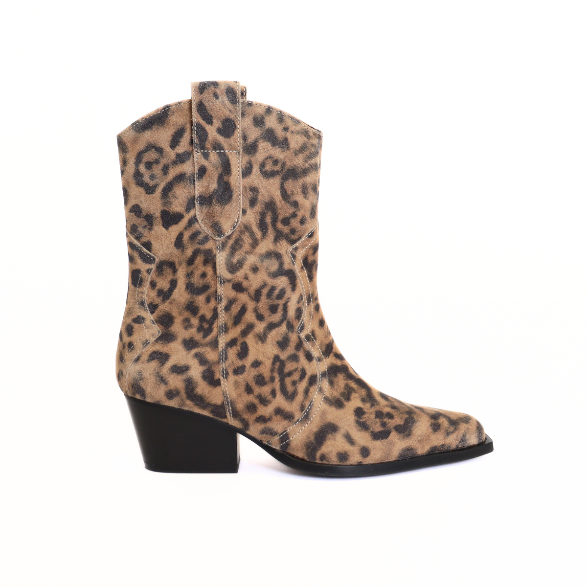 Cat Nap Cowboy Boot Leopard Suede Women's Boots Free People