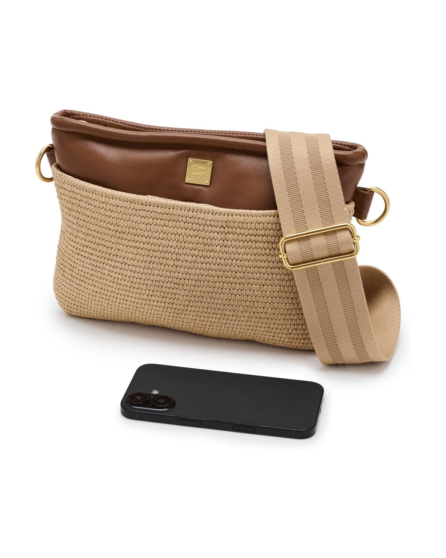 Yacht Bum Bag 2.0 Dune Raffia & Saddle Gifts + Accessories Bags Think Royln