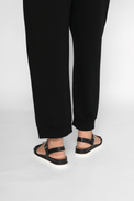 Cass Black Women's Sandals Platforms Aetrex