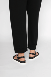 Cass Black Women's Sandals Platforms Aetrex