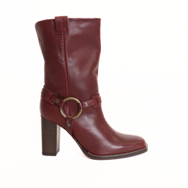 Hayden Harness Boot Cabernet Leather Women's Boots Heels Free People
