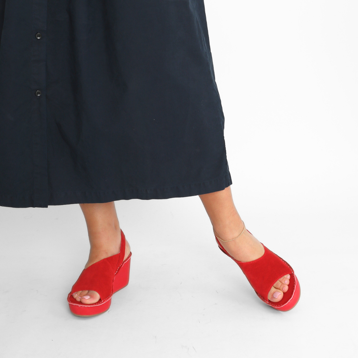 Seema Red Women's Sandals Platforms Ayalla