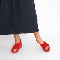 Seema Red Women's Sandals Platforms Ayalla
