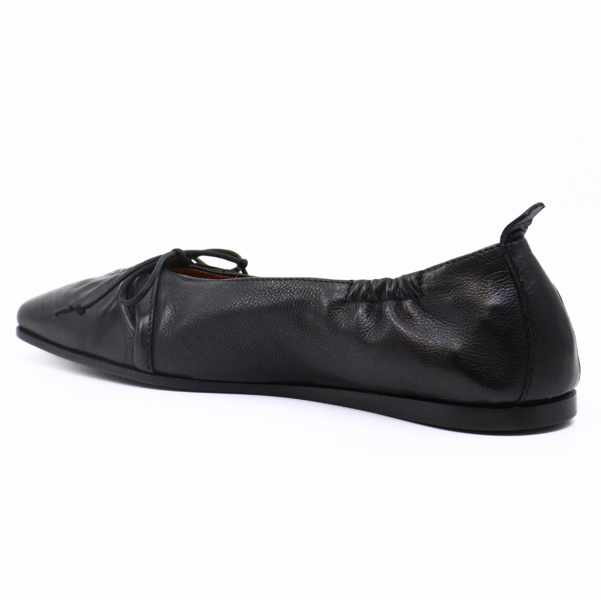 Bow Stitch Black Flat Women's Shoes Flats I.N.K. Shoes    