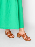 Della Tan Women's Sandals Heels Ateliers