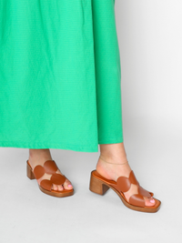 Della Tan Women's Sandals Heels Ateliers