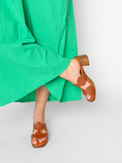 Della Tan Women's Sandals Heels Ateliers