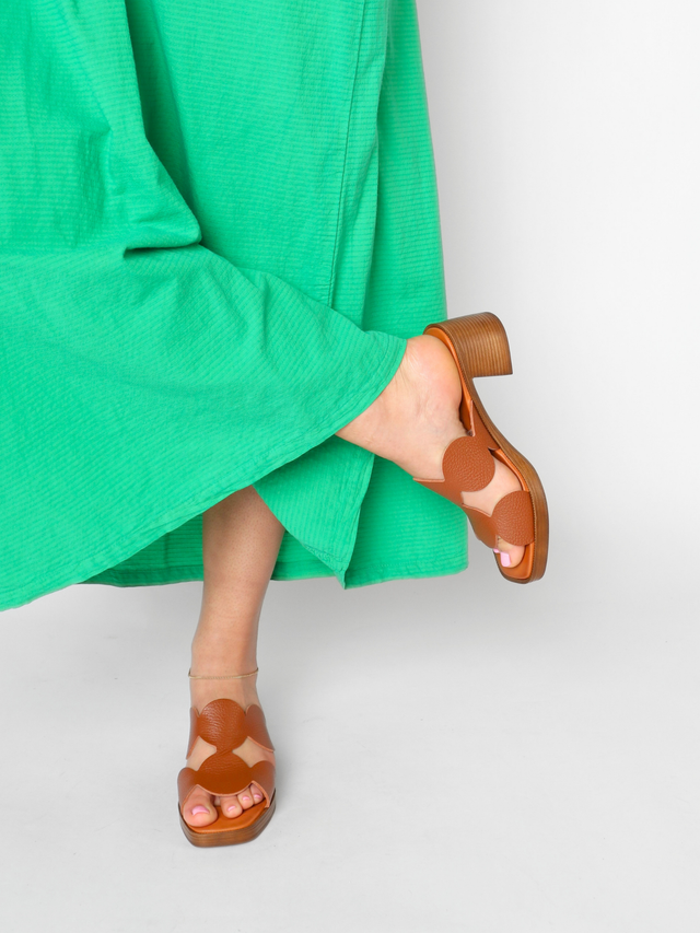 Della Tan Women's Sandals Heels Ateliers