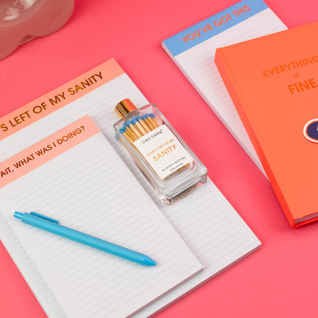 What Was I Doing? Notepad Coral Pink Gifts + Accessories Chez Gagné