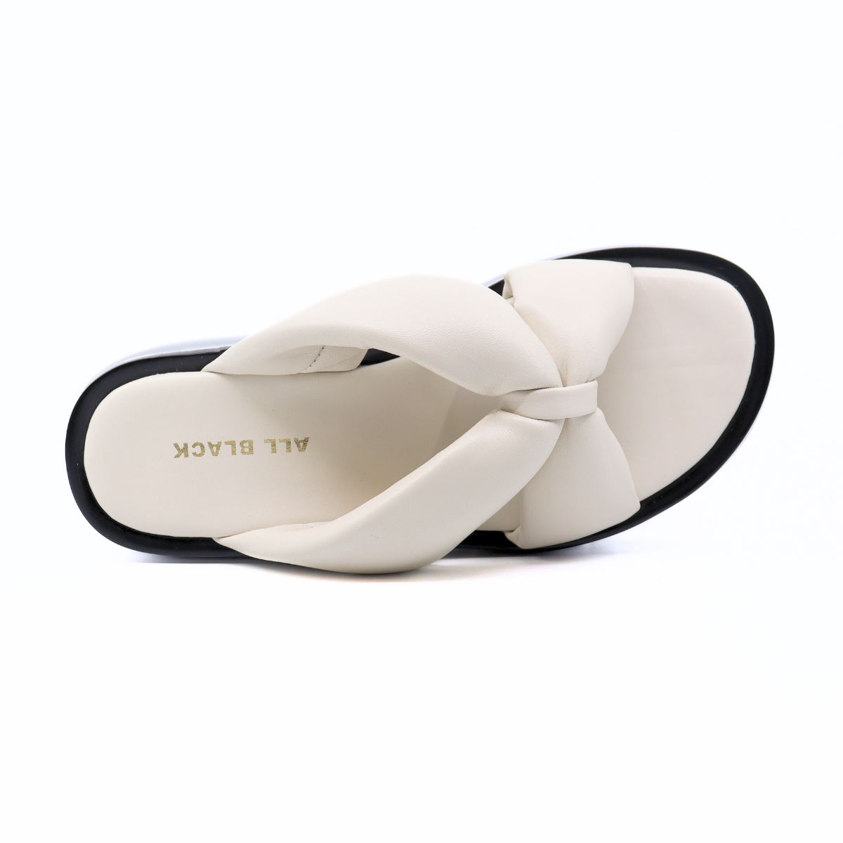 Geisha Ivory/Silver Women's Sandals Platforms All Black