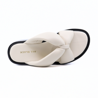 Geisha Ivory/Silver Women's Sandals Platforms All Black