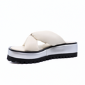Geisha Ivory/Silver Women's Sandals Platforms All Black