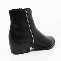 Delman Black Leather Women's Boots Ateliers    