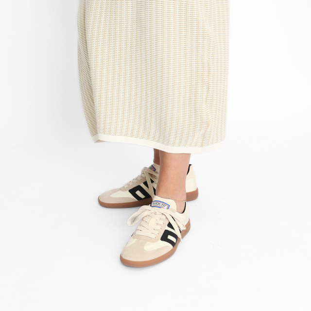 Ghost Beige Black Women's Sneakers Back 70