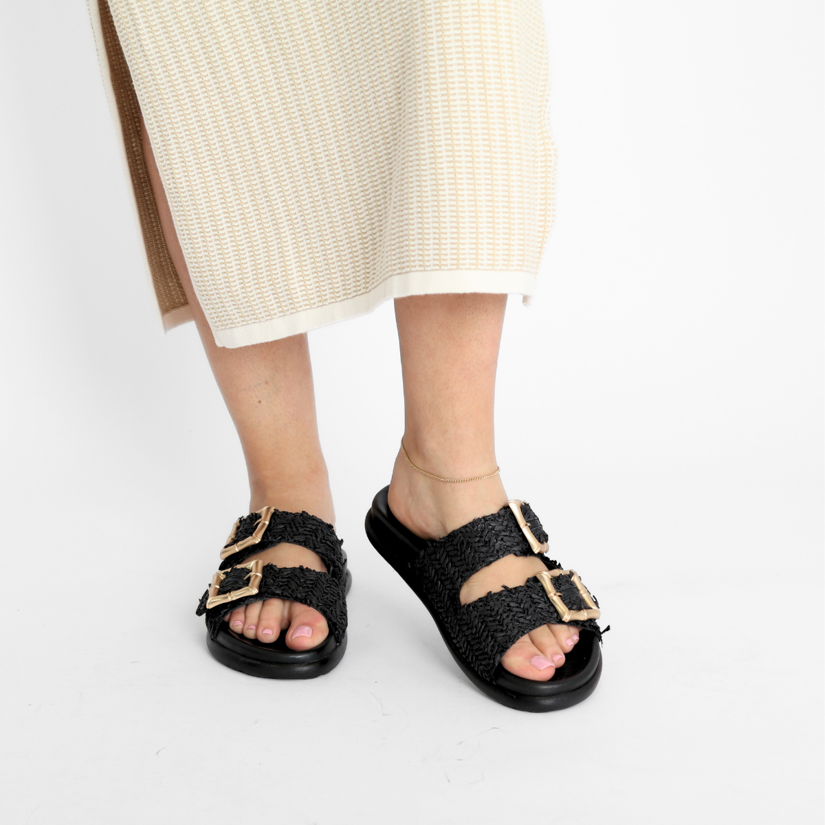 Alaya Black Women's Sandals Ateliers