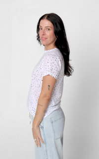 Mika Tee White Dot Women's Tops Bel Kazan