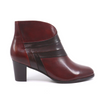 Women's fall heeled leather bootie SONIA GLOVE SANGRIA by REGARDE Le CIEL