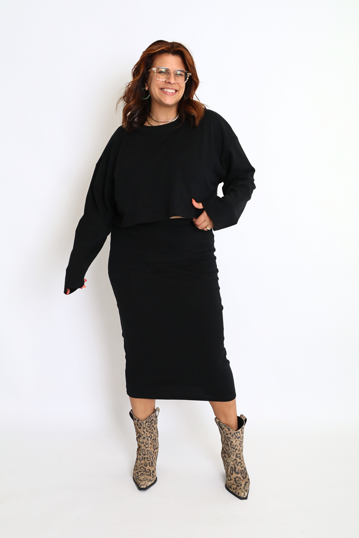 Long Sleeve Top Black Women's Tops Cossac