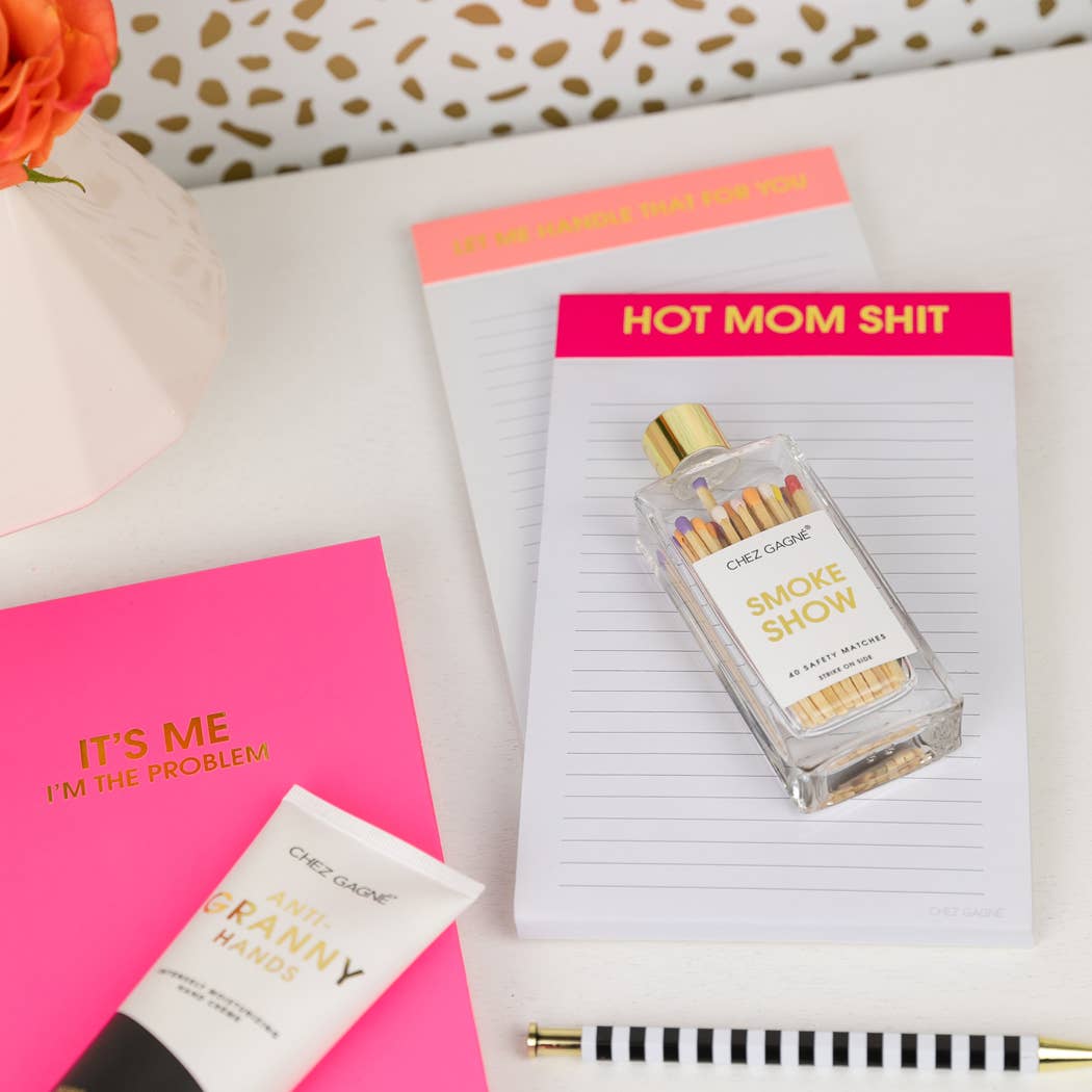 Hot Mom Shit Notepad Hot Pink Gifts + Accessories Chez Gagné
