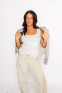 Warwick Tank White Women's Tops One Grey Day