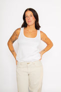 Warwick Tank White Women's Tops One Grey Day
