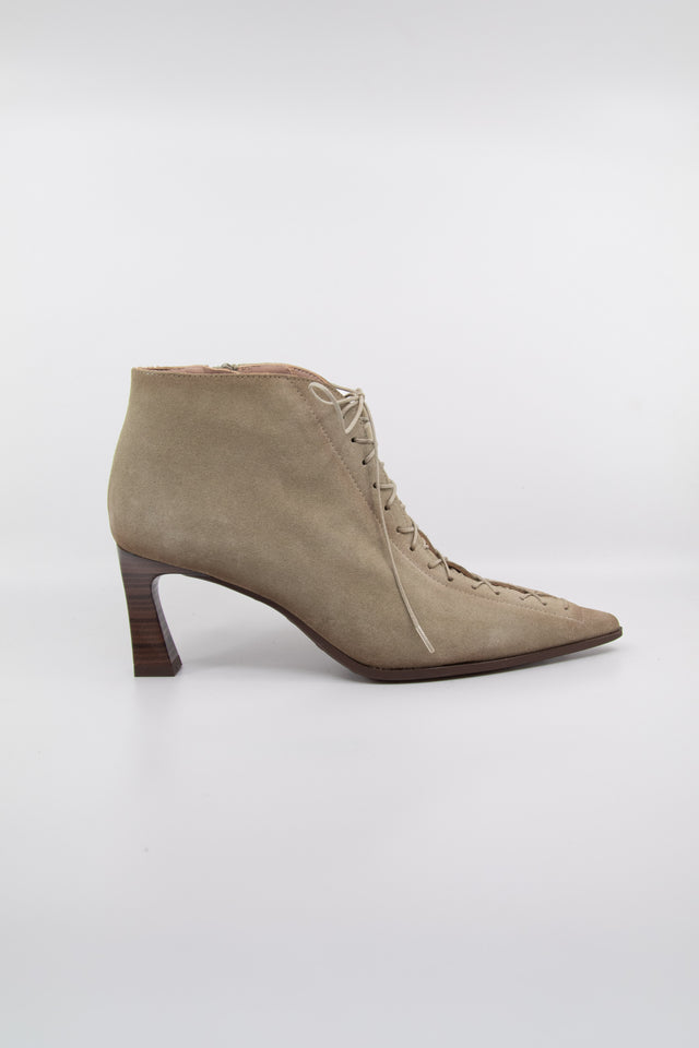 Velour Aceituna Women's Boots Heels Hispanitas