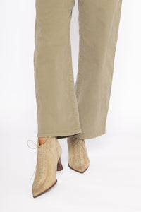 Velour Aceituna Women's Boots Heels Hispanitas