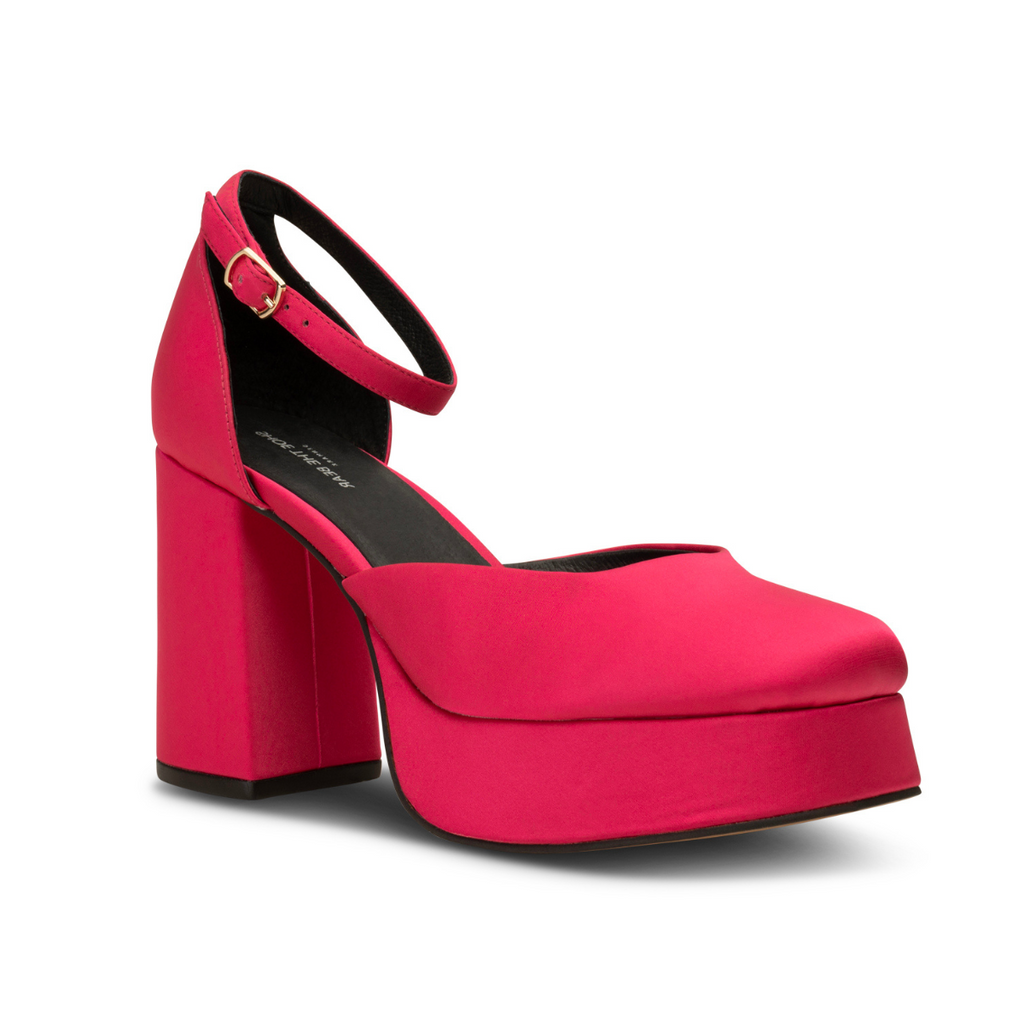 Women's platform Mary Jane PRISCILLA ANKLE STRAP PINK by SHOE THE BEAR