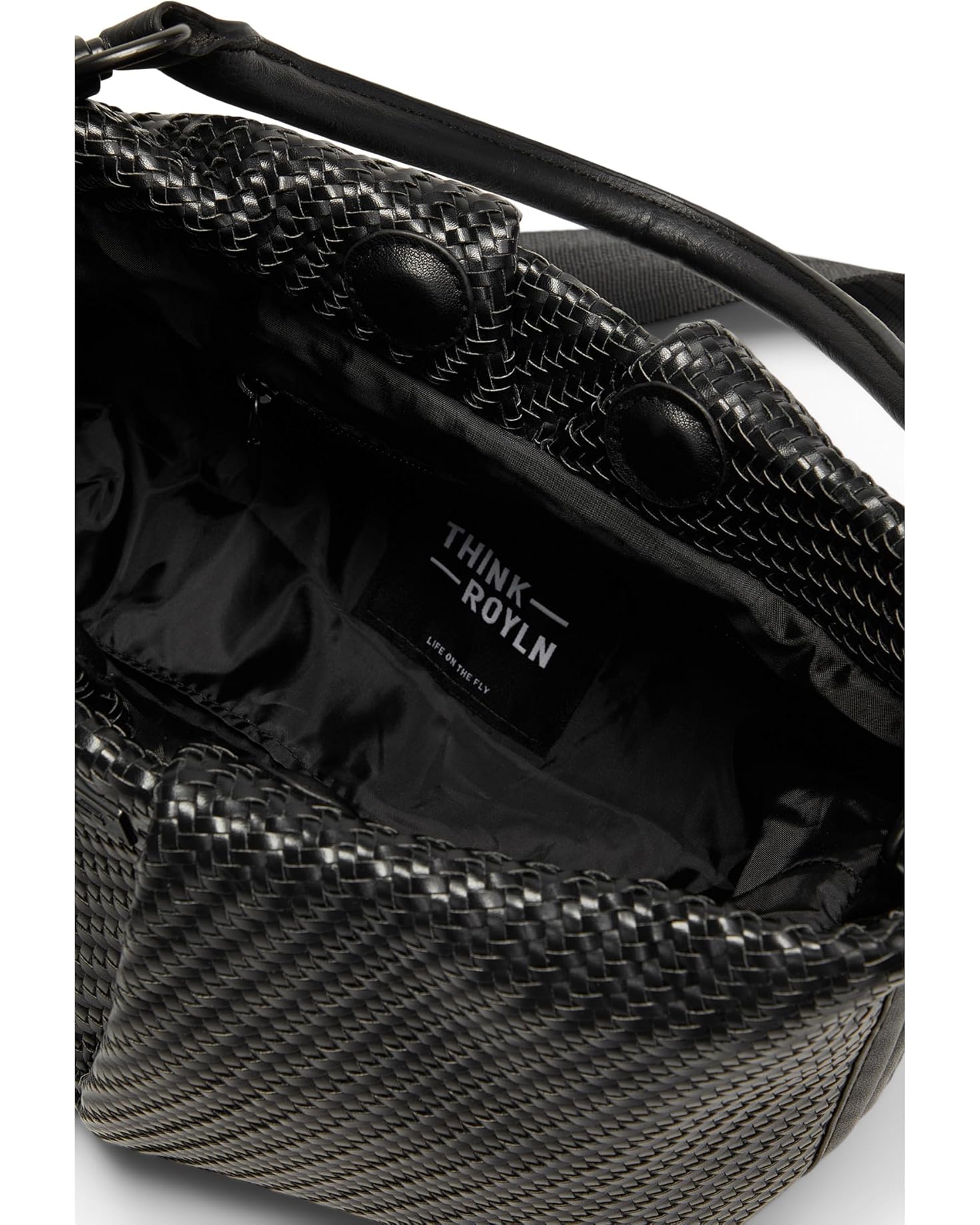 Savannah Black Braided Luxe Gifts + Accessories Bags Think Royln