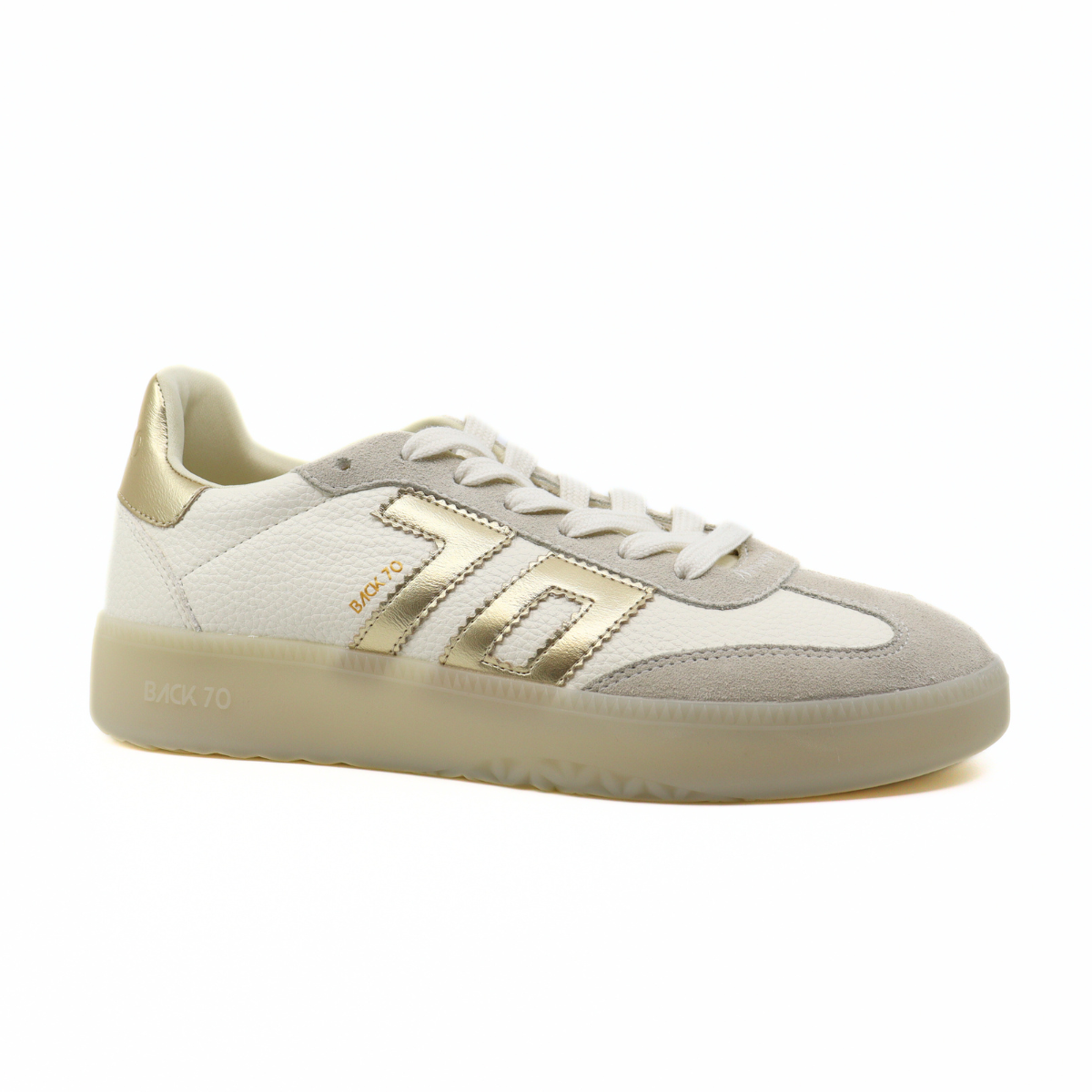 Boston Metallic Gold Women's Sneakers Platforms Back 70