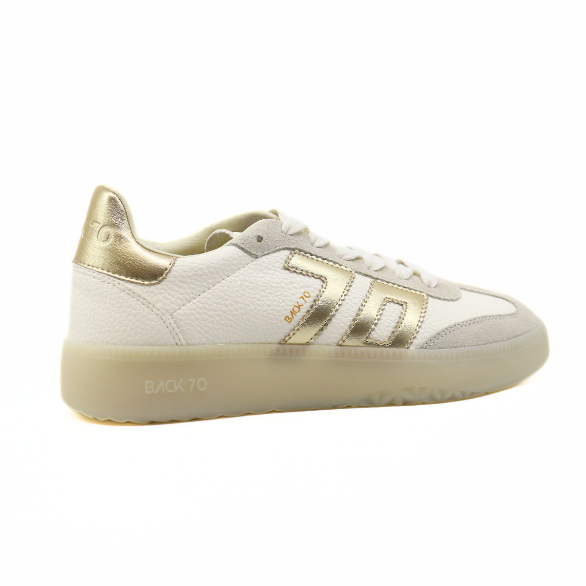 Boston Metallic Gold Women's Sneakers Platforms Back 70