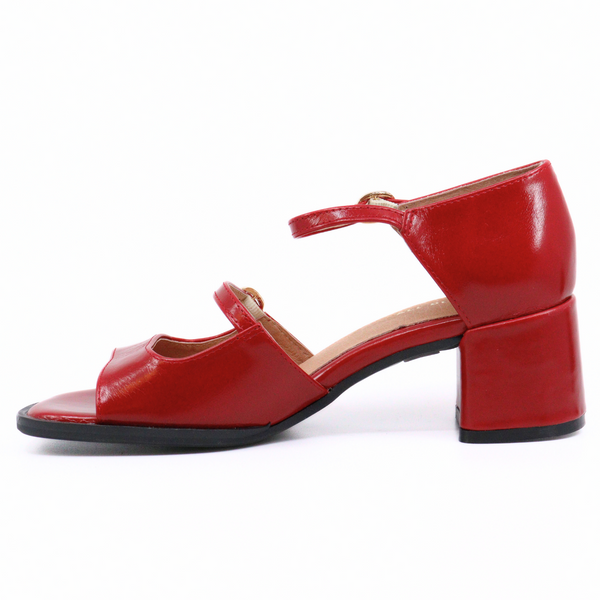 Double Jane OT Red Women's Sandals Heels All Black    