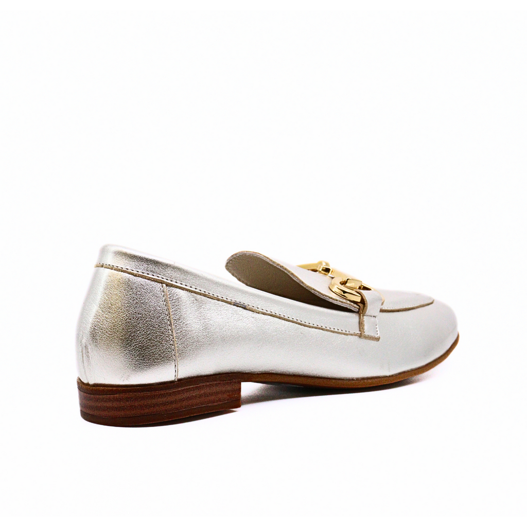 Women's leather loafer Sabina Silver by ATELIERS