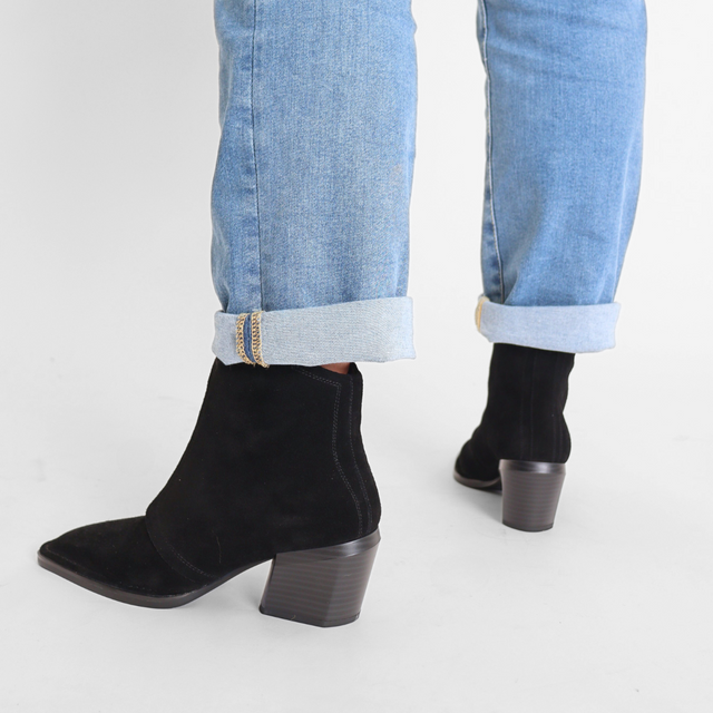 Jordan Black Women's Boots Heels Antelope