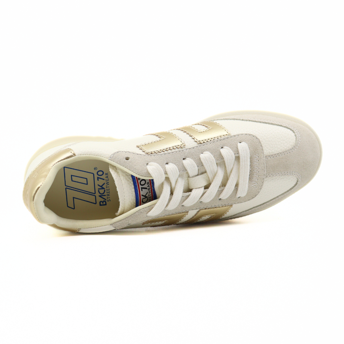 Boston Metallic Gold Women's Sneakers Platforms Back 70