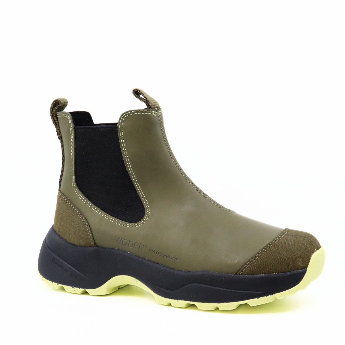 Siri Dark Olive/Pale Lime Women's Boots Woden    